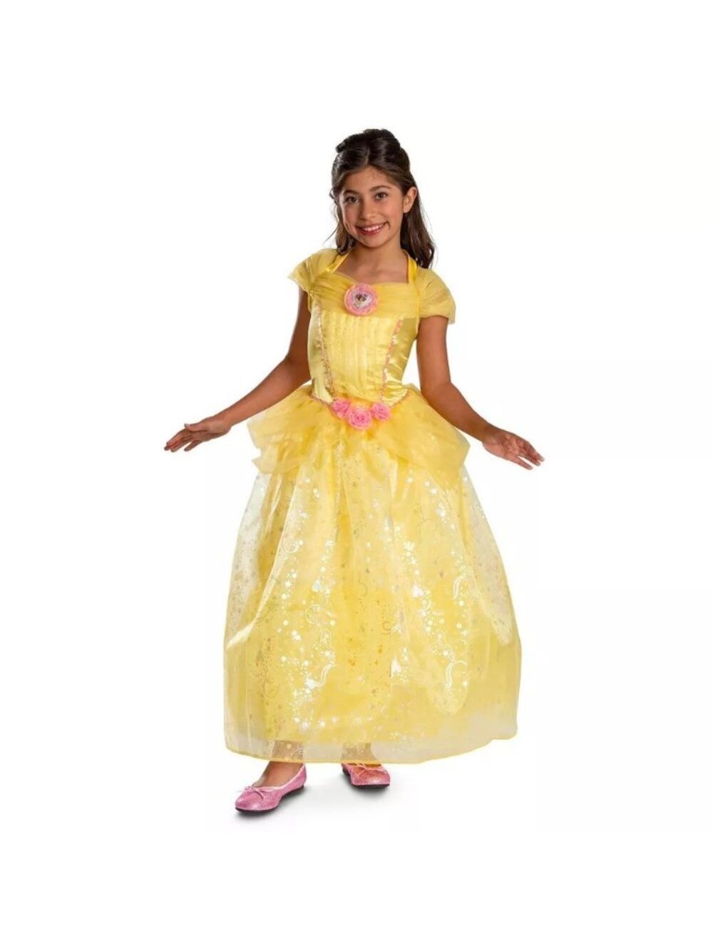 Disney Princess Belle Dress Up Halloween Costume Dress -- Size Medium 7/8